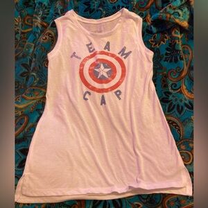 Marvel Captain America Civil War White Tank Juniors Small